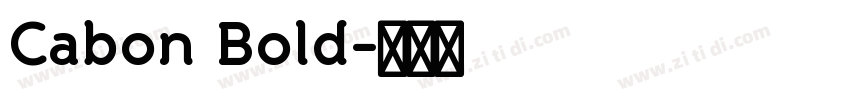 Cabon Bold字体转换